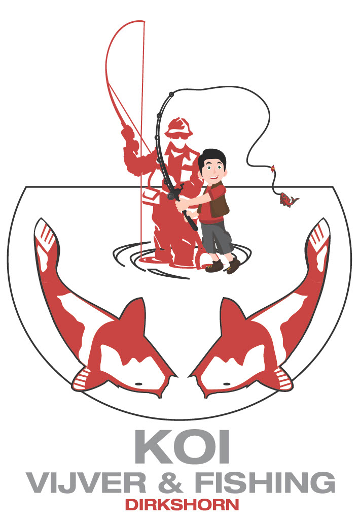 logo koi vijver en fishing